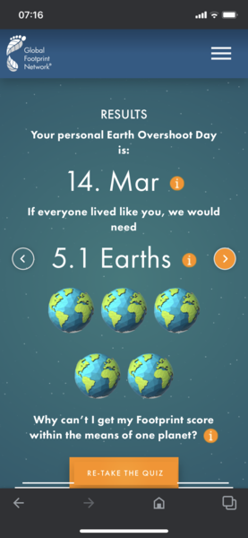 Global Warming - if everyone lived like you?