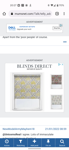 Can't scroll past some adverts