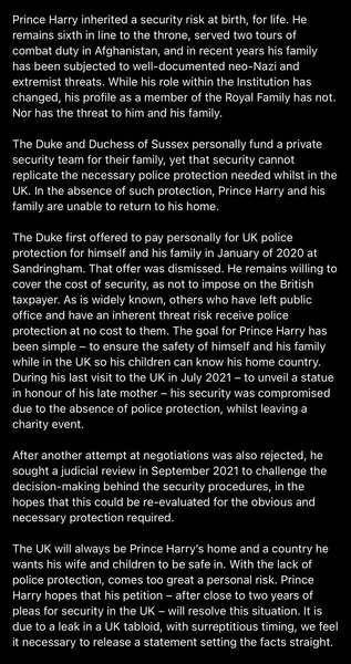 Harry to sue UK governmdnt