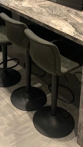 bar stools on an island