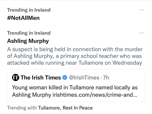 Young woman murdered running, what sort of world is this?!?