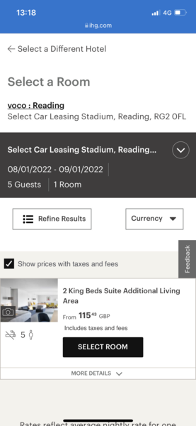 To want a UK hotel room which sleeps a family of five