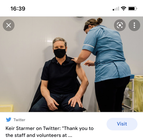 Sir Kier Starmer In Isolation Again.