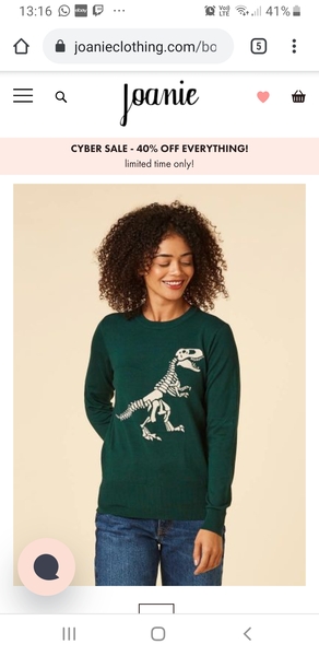 I think someone laughed at my dinosaur jumper