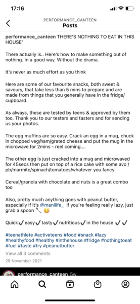 Snacks for teenagers