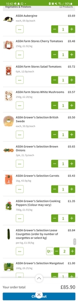 Weekly food shop.. how much?