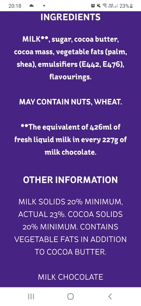 To be fed up of Mondelez ruining British Chocolate