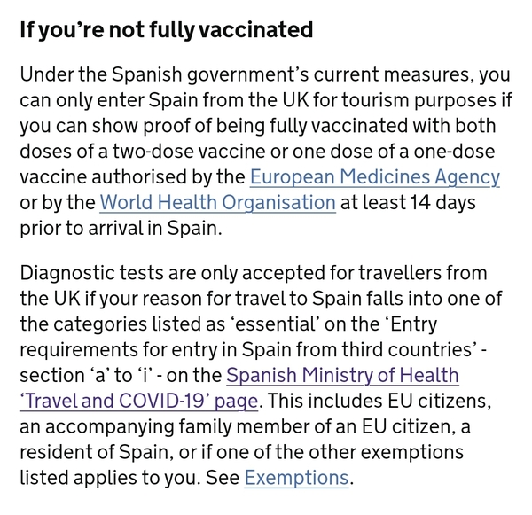 Unvaxxed and travelling from Scotland