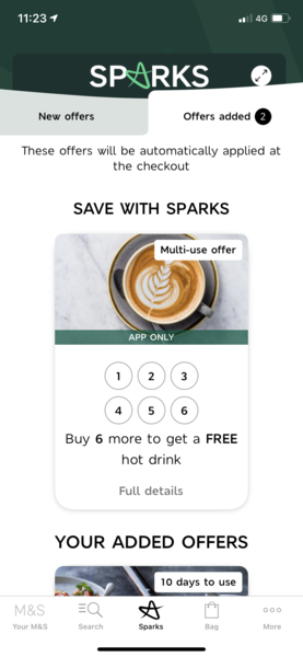 M&S Sparks card