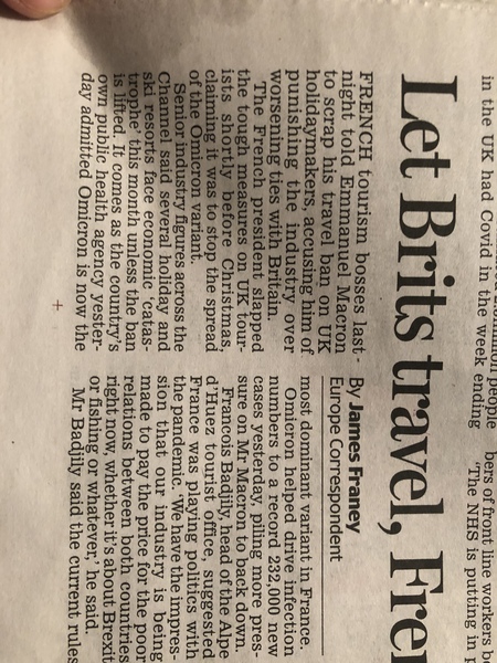 Has anyone tried to get to France in the last few weeks?