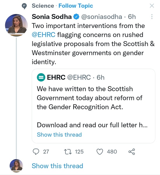 EHRC says no case for GRA reform re Scottish gov