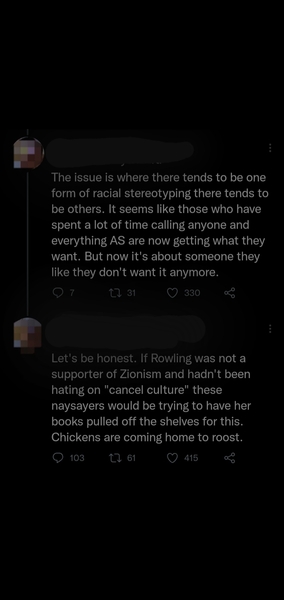 Jon Stewart sticking the knife in to JKR over "Jewish" goblins