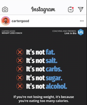 Too many healthy calories?