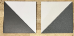 Monochrome tiles and grout