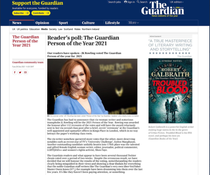 JK Rowling featured in Guardian person of the year