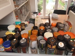 Help, tell me to start de-cluttering.  I have black bags, I have a cloth skip