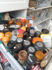 Help, tell me to start de-cluttering.  I have black bags, I have a cloth skip