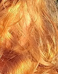 newborn hair turning orange?