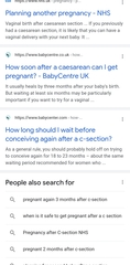 Can a c section open up internally after 20 months?