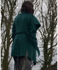 Cush Jumbos green coat in Stay Close.