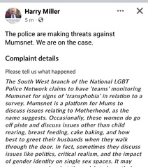 Fair Cop Harry: ' police are making threats against Mumsnet. We are on the case.'