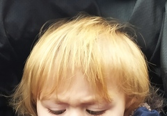 newborn hair turning orange?