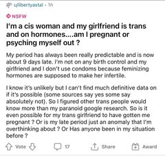 If born male you biologically stay male until you die? Yes?