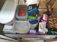 Help, tell me to start de-cluttering.  I have black bags, I have a cloth skip