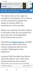Police Scotland accused of bias in battle over transgender rights