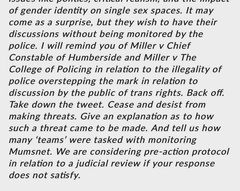 Fair Cop Harry: ' police are making threats against Mumsnet. We are on the case.'