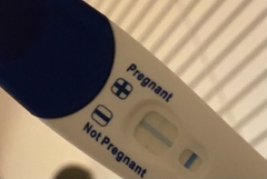 Faint positive clear blue test