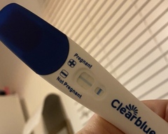 Faint positive clear blue test