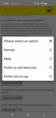 Forms, asking for "gender" not "sex" what can I say?
