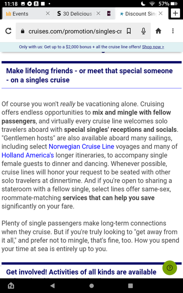 Do you get jealous of people who go on cruises
