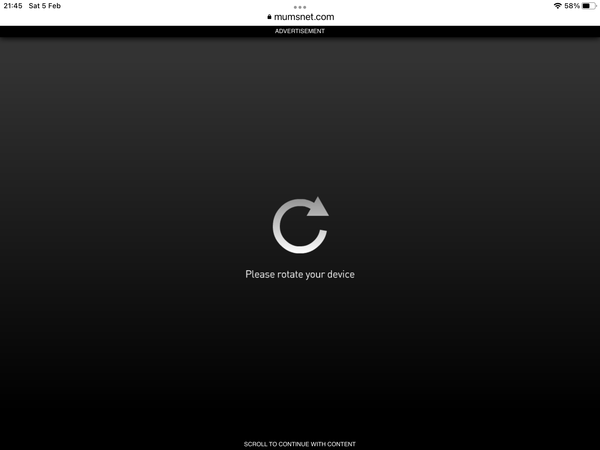 Can't scroll past some adverts