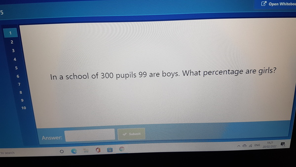 11+ maths question