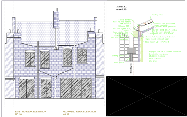 Side returners - how high is your party wall?