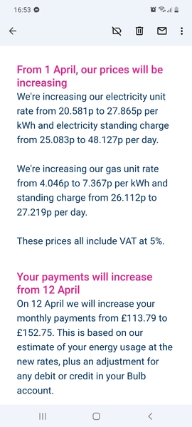 What are your new energy rates?