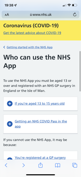COVID app pass for 12–15