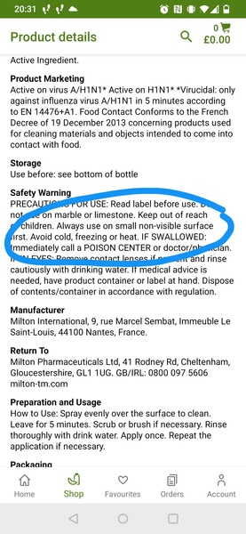 Milton spray ruined my sofa