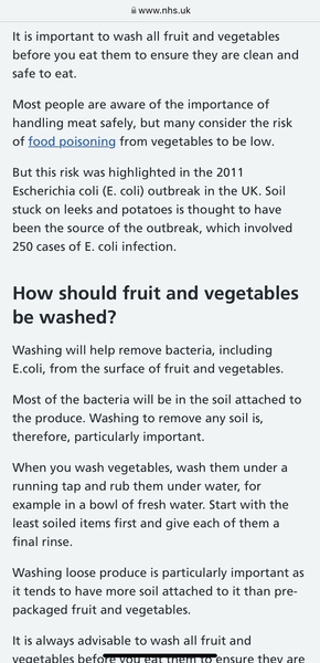 To wash my fruit and veg?