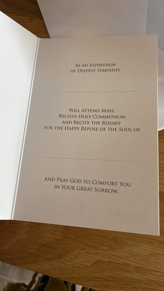 Catholic Mass card help