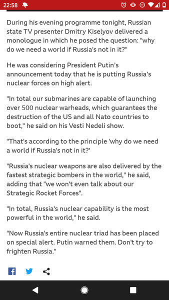 To wonder if Putin is serious.