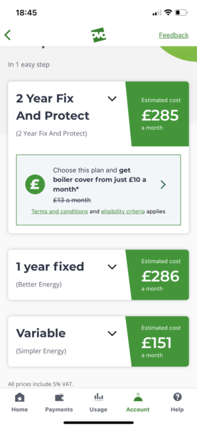 To ask what you’re doing about energy prices?