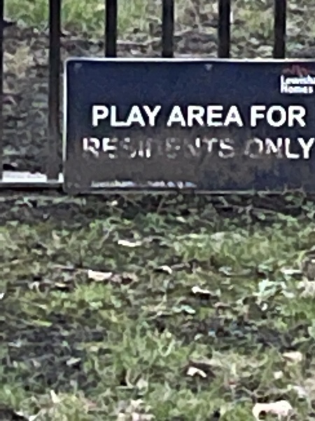 Can I use the playground of a council estate if we don't live there?