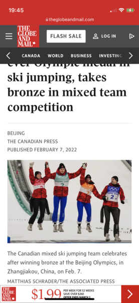 Curling team jumping for joy photo