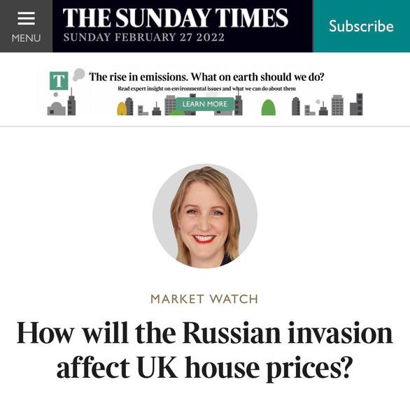 How will Ukraine invasion affect UK house prices ?