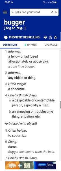 That bugger isn't a swear word