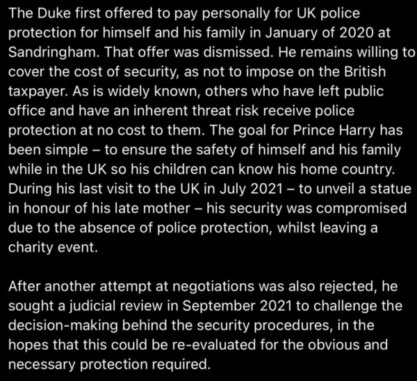 If you were as fearful for your family's safety as Harry is....