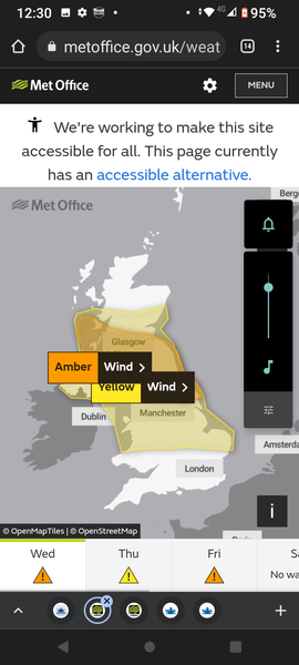 Stormy windy weather